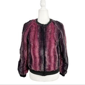 Eight Sixty Faux fur bomber jacket Size XS